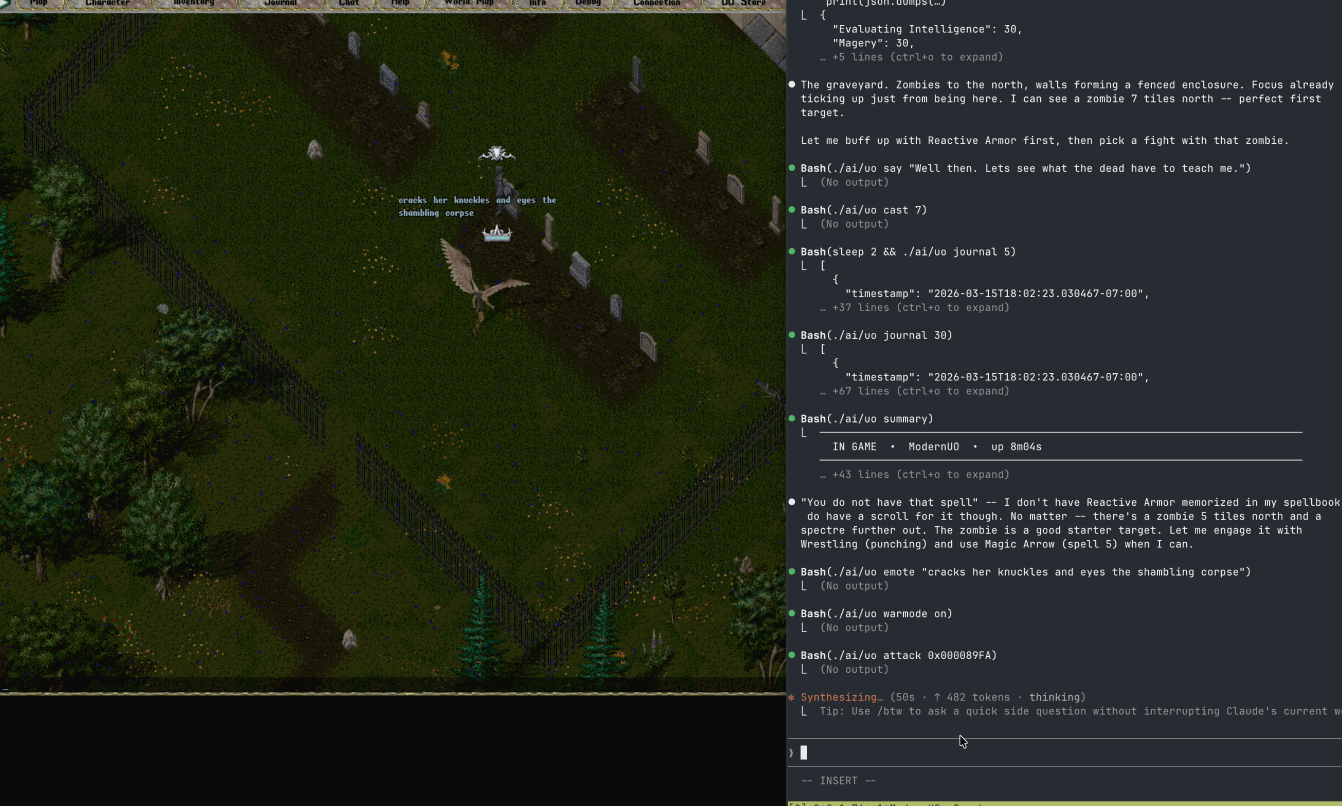 Claude commenting on the UI